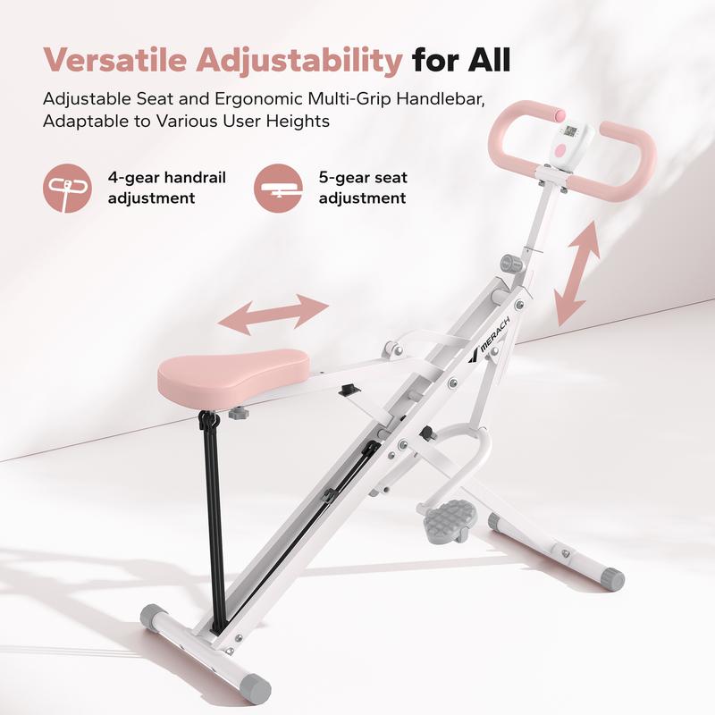 Squat Machine Glutes Workout Adjustable Resistance Foldable Exercise Equipment Leg Exercise Machine, FathersDayGift with 350lbs Weight Capacity, Rowing Machine, dealsforyoudays