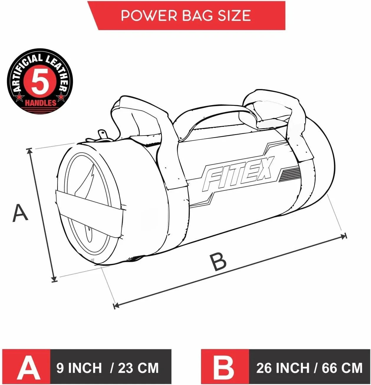 Power Bag 5–30kg Weighted Sand Bag Fitness Training Boxing CrossFit Workout 1X