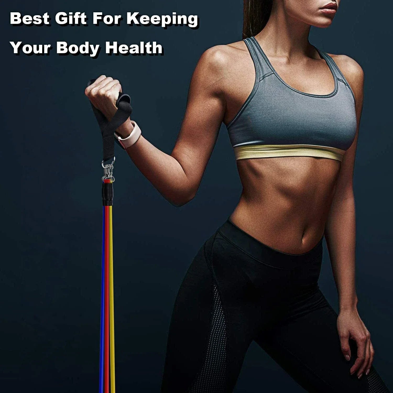 14PCS Set Resistance Bands Workout Exercise Crossfit Fitness Yoga Training Tubes