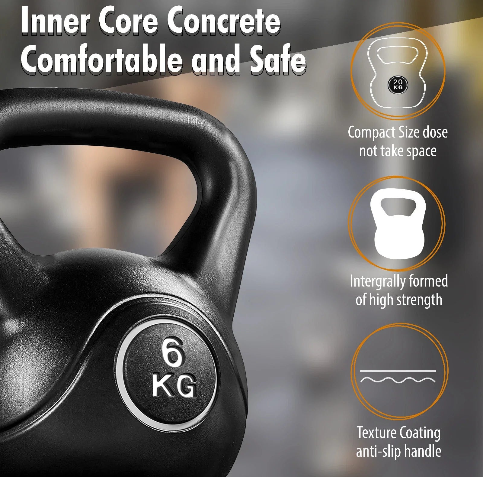 2-24kg Vinyl Kettlebell Weight Set Kettlebells Exercise Home Fitness Workout Gym