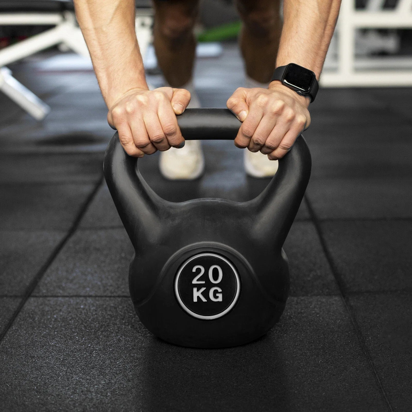 2-24kg Vinyl Kettlebell Weight Set Kettlebells Exercise Home Fitness Workout Gym