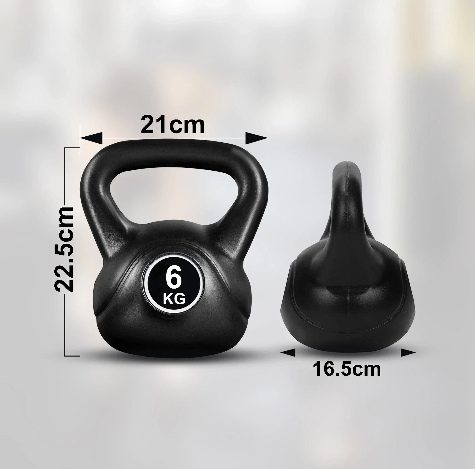 2-24kg Vinyl Kettlebell Weight Set Kettlebells Exercise Home Fitness Workout Gym